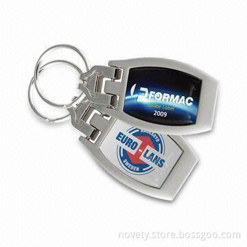 Metal Keychains, OEM Orders are Welcome, Made of Zinc Alloy